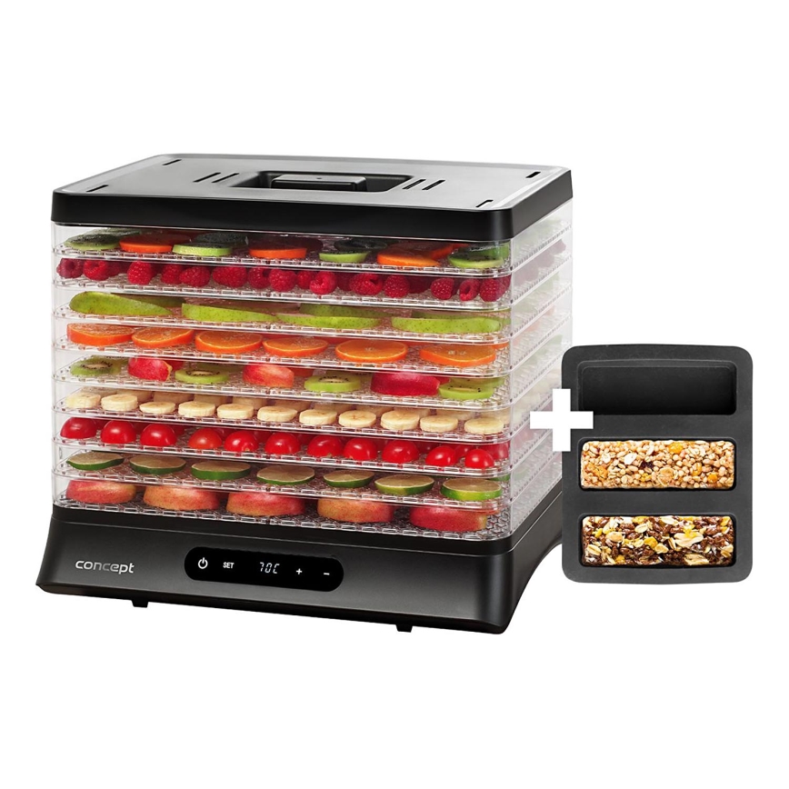 Concept SO2042 - Essiccatore per alimenti 500W/230V nero + stampo in silicone