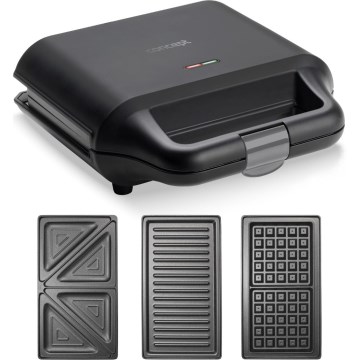 Concept SV3054 - Macchina per i panini 3in1 700W/230V nero