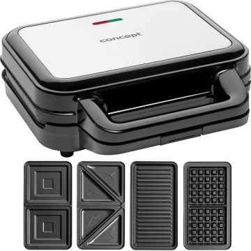 Concept SV3070 - Macchina per i panini XXL 4in1 900W/230V nero/acciaio inossidabile