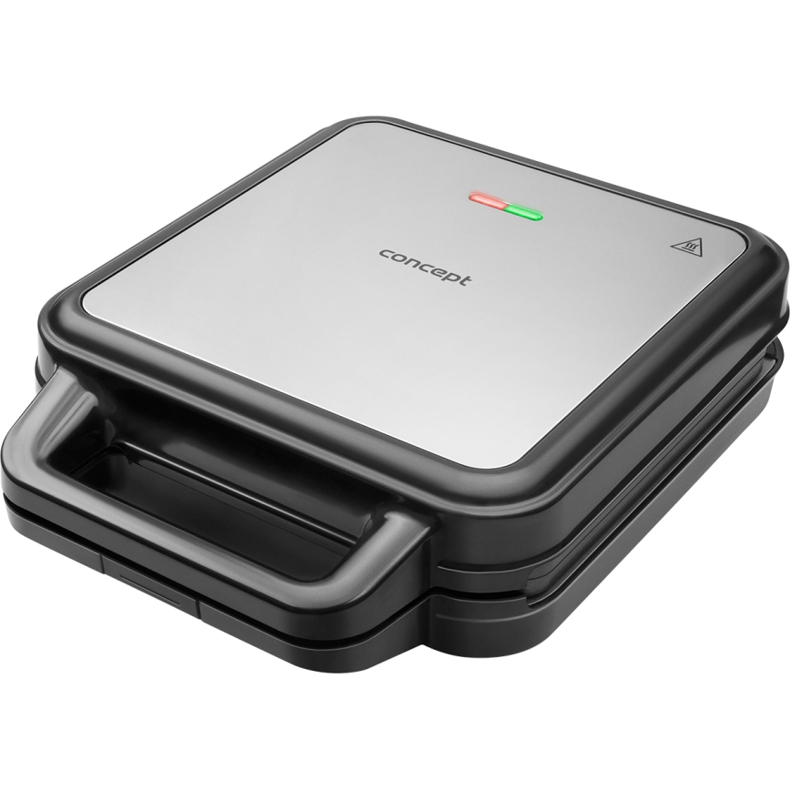 Concept SV3080 - Appareil à croque-monsieur FAMILY 3en1 1200W/230V noir/acier inoxydable