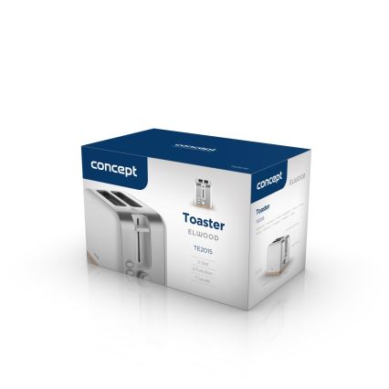 Concept TE2015 - Toaster mit zwei Schlitzen 930W/230V weiß