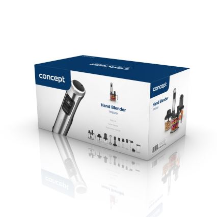 Concept TM5500 - Frullatore a immersione con accessori 1500W/230V nero/acciaio inossidabile
