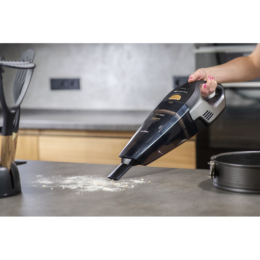 Concept VP4353-Aspirapolvere portatile WET & DRY RISER EXTENSION 110W/18,5V 2200 mAh nero