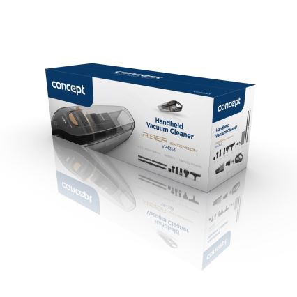 Concept VP4353 - Aspirapolvere portatile WET & DRY con prolunga RISER 110W/18,5V 2200 mAh nero