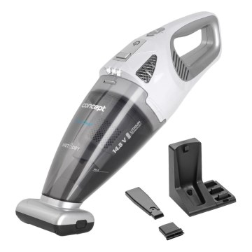 Concept VP4370 - Aspirateur de poche WET & DRY PERFECT CLEAN 90W/14,8V 2200 mAh blanc