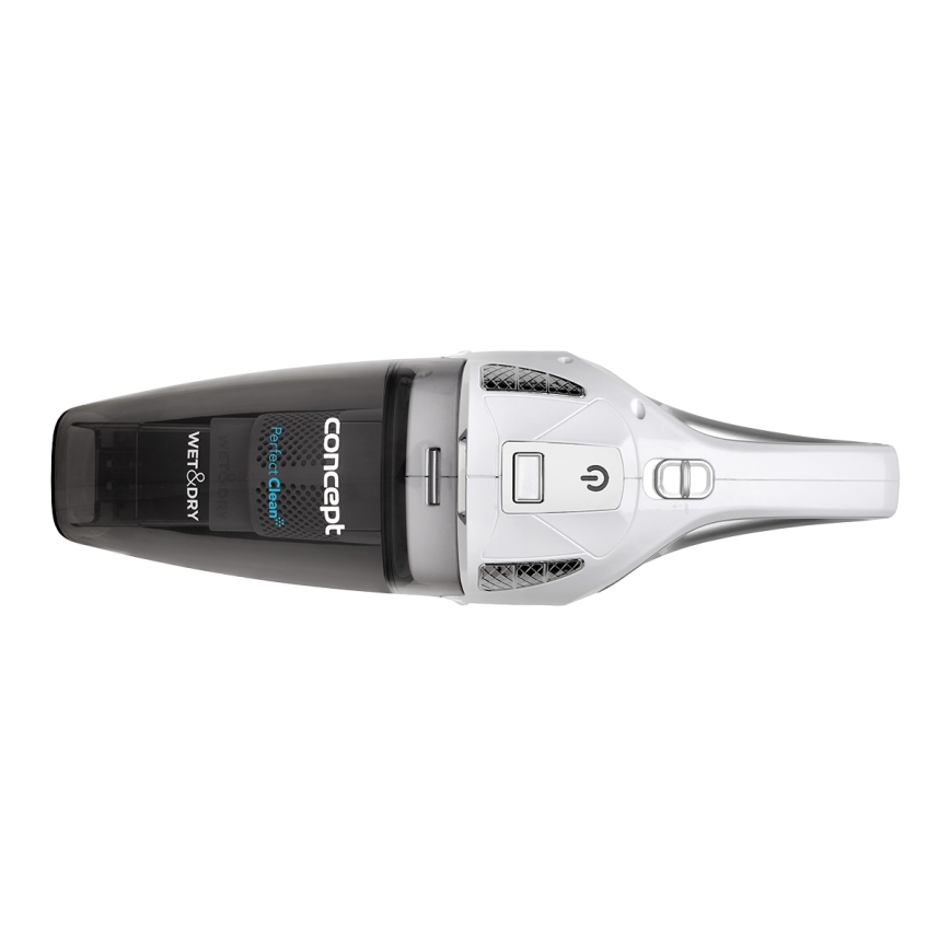 Concept VP4370 - Aspirateur de poche WET & DRY PERFECT CLEAN 90W/14,8V 2200 mAh blanc