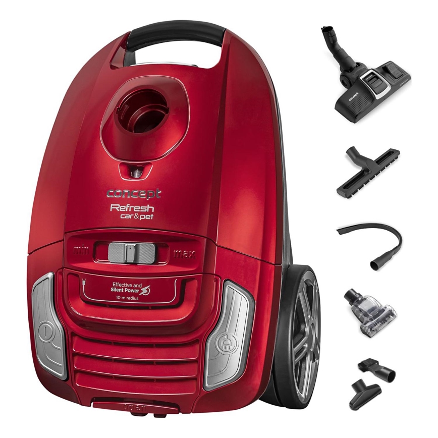 Concept VP8224 - Aspirateur à sac REFRESH CAR&PET 3,5 l 700W/230V rouge