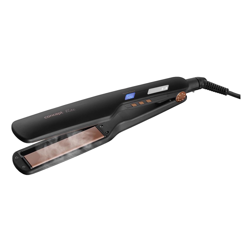 Concept VZ6010 - Lisseur de cheveux à vapeur avec affichage LED ELITE STEAM BOOST 54W/230V noir