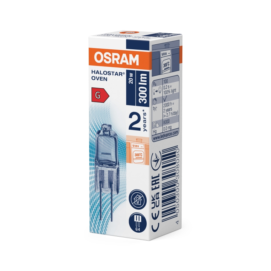 Confezione da 10 lampadine da forno HALOSTAR attacco G4/20W/12V 2700K - Osram