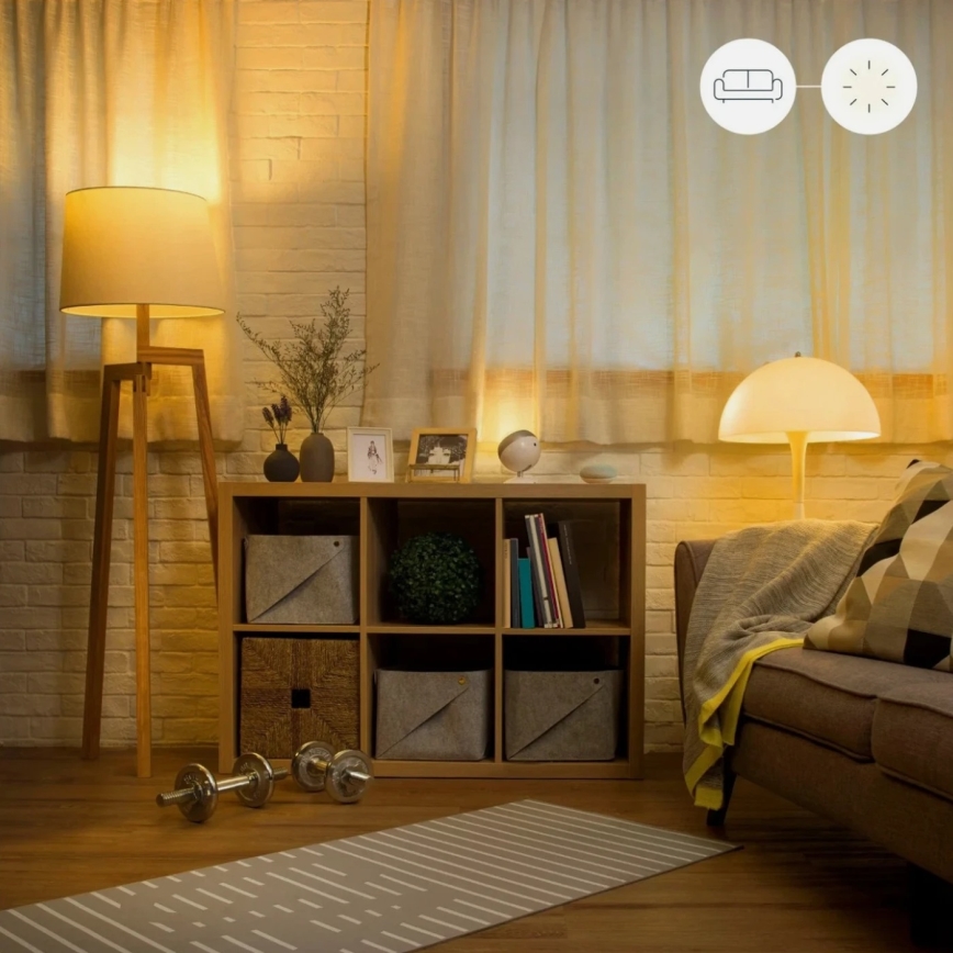 Confezione da 2 lampadine LED dimmerabili A60 E27/9W/230V 2700K Wi-Fi + telecomando - WiZ