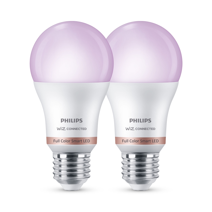 Set da 2 lampadine LED RGB dimmerabili Philips SMART A60 E27/12,5W/230V 2200-6500K