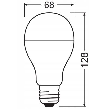 Confezione da 2 lampadine LED VALUE CLASSIC E27/19W/230V 2700K - Osram
