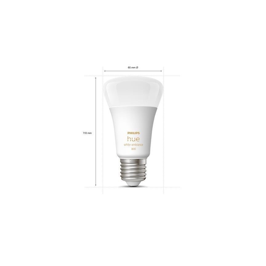 Confezione da 3 lampadine LED dimmerabili Philips Hue WHITE AMBIANCE A60 E27/6W/230V 2200-6500K