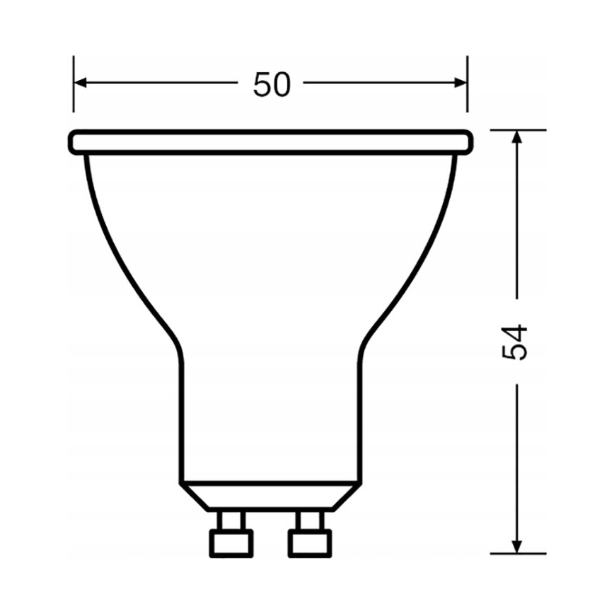 Confezione da 3 lampadine LED PAR16 GU10 6,9W 230V 2700K 60° - Osram