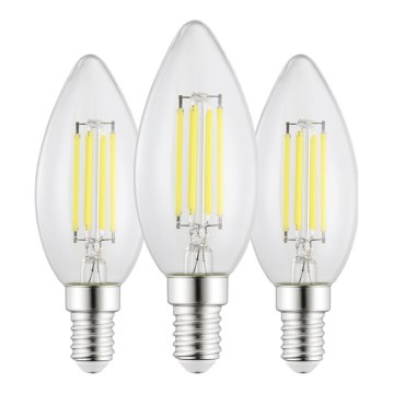 Confezione da 3 lampadine LED VINTAGE C35 E14/2,2W/230V 2700K - Eglo 110439
