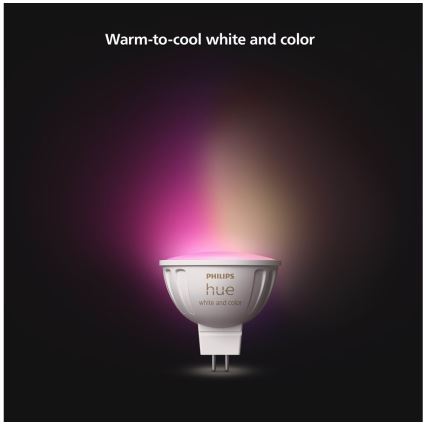 Set da 4 lampadine LED RGBW dimmerabili Philips Hue WHITE AND COLOR AMBIANCE GU5,3/MR16/6,3W/12V 2000-6500K