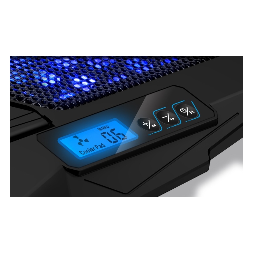 CONNECT IT CCP-2200-BK - Base ventilée pour ordinateur portable 4x ventilateur 2xUSB noir//bleu
