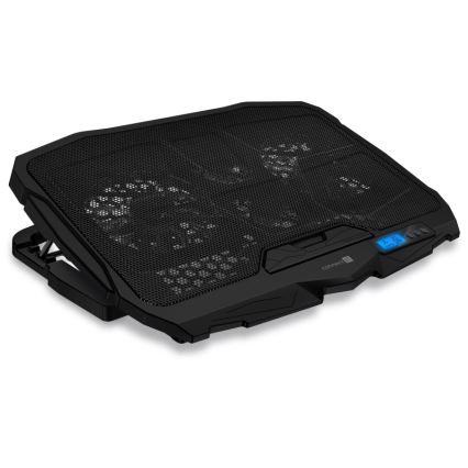 CONNECT IT CCP-2200-BK - Base ventilée pour ordinateur portable 4x ventilateur 2xUSB noir//bleu