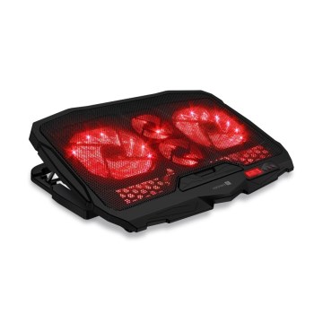 CONNECT IT CCP-2200-RD - Pad di raffreddamento per laptop 4x ventilatore 2xUSB nero/rosso
