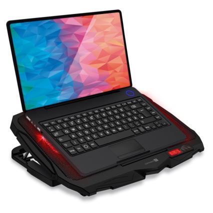CONNECT IT CCP-2200-RD - Pad di raffreddamento per laptop 4x ventilatore 2xUSB nero/rosso