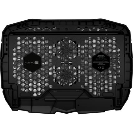 CONNECT IT CCP-2200-RD - Pad di raffreddamento per laptop 4x ventilatore 2xUSB nero/rosso