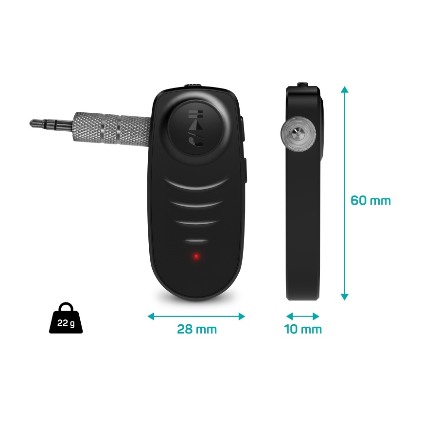 CONNECT IT CFF-4050-BK - Récepteur audio Bluetooth AUX 110 mAh