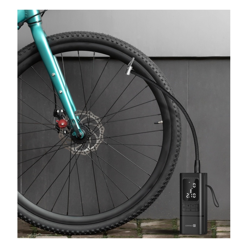 CONNECT IT CFF-4500-BK - Compresseur numérique de poche AirFlow 80W/6000 mAh noir