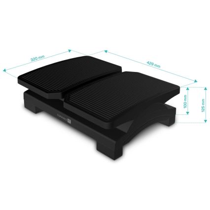 CONNECT IT CFH-4100-BK - Poggiapiedi regolabile nero