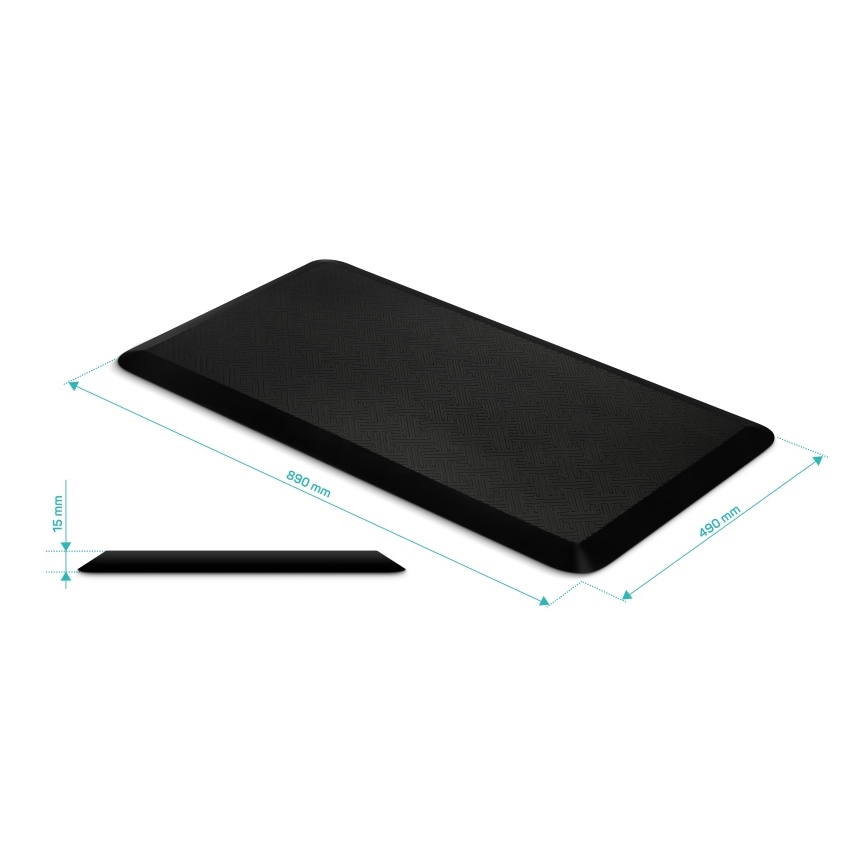 CONNECT IT CFH-4200-BK - Tappetino anti-fatica per i piedi nero