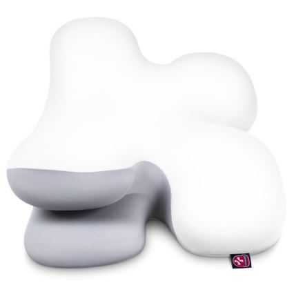 CONNECT IT CFH-6030-WH - Coussin anatomique Virgo blanc/gris