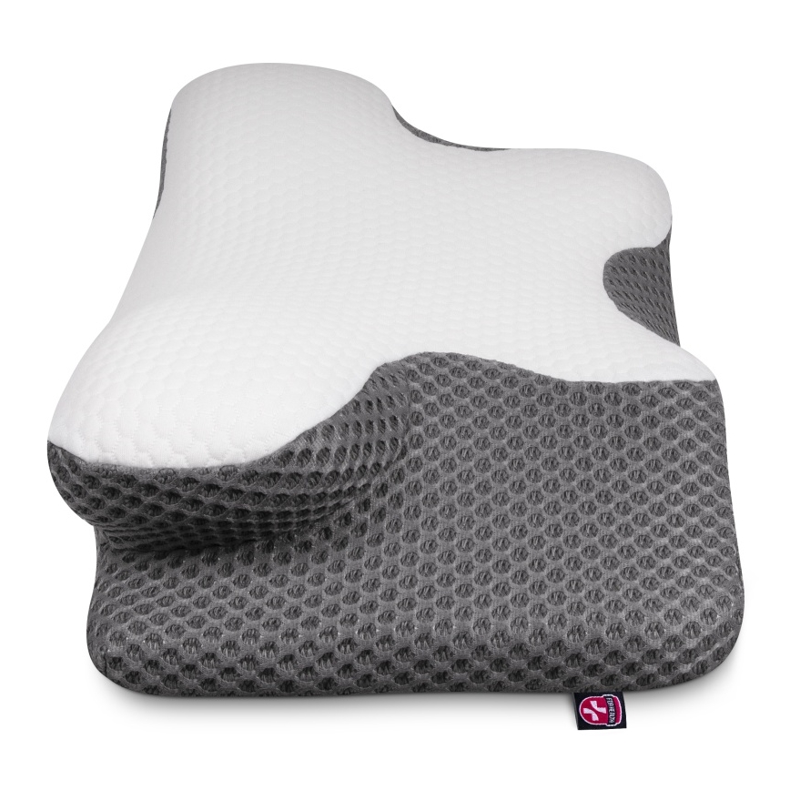 CONNECT IT CFH-6031-WH - Coussin anatomique Lyra blanc/gris
