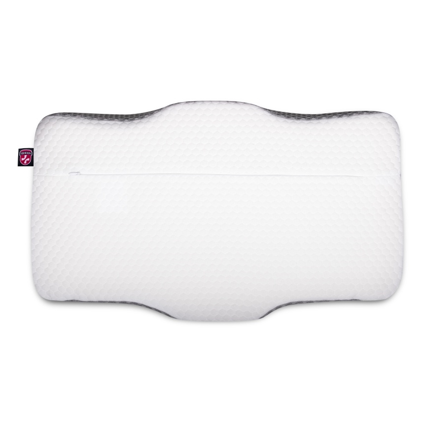 CONNECT IT CFH-6031-WH - Coussin anatomique Lyra blanc/gris