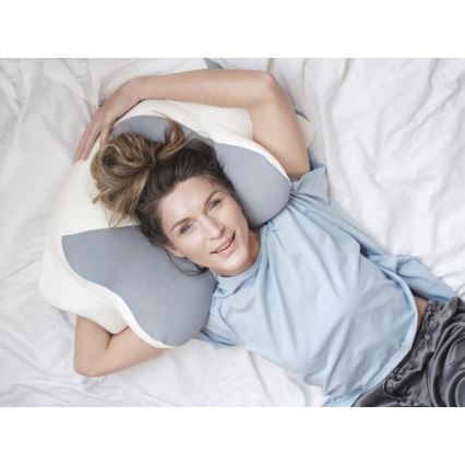 CONNECT IT CFH-6032-WH - Coussin anatomique Gemini blanc/gris