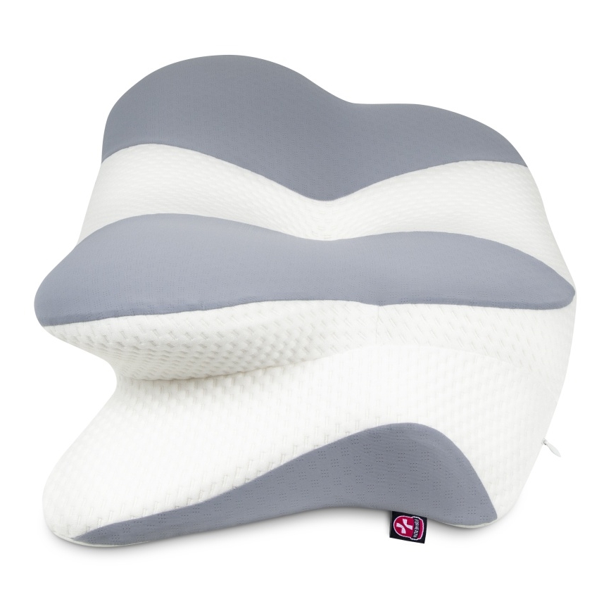 CONNECT IT CFH-6032-WH - Coussin anatomique Gemini blanc/gris