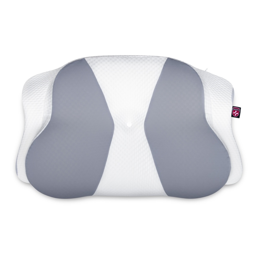 CONNECT IT CFH-6032-WH - Coussin anatomique Gemini blanc/gris