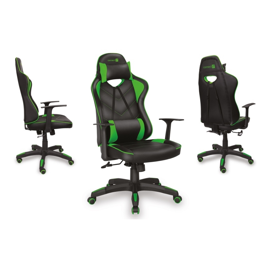 CONNECT IT CGC-0700-GR - Sedia da gaming LeMans Pro nero/verde