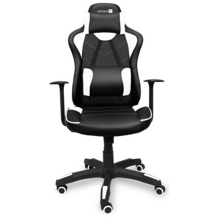 CONNECT IT CGC-0700-WH - Sedia da gaming LeMans Pro nero/bianco