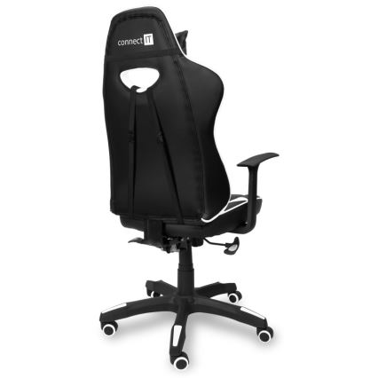 CONNECT IT CGC-0700-WH - Sedia da gaming LeMans Pro nero/bianco