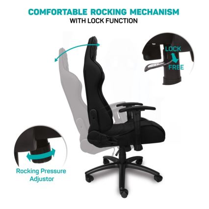 CONNECT IT CGC-1200-BK - Gaming-Stuhl Monaco Pro Schwarz
