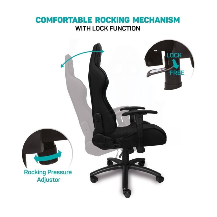 CONNECT IT CGC-1200-BK - Sedia da gioco Monaco Pro nera