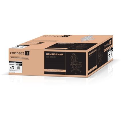 CONNECT IT CGC-1200-GY - Gaming-Stuhl Monaco Pro Grau/Schwarz