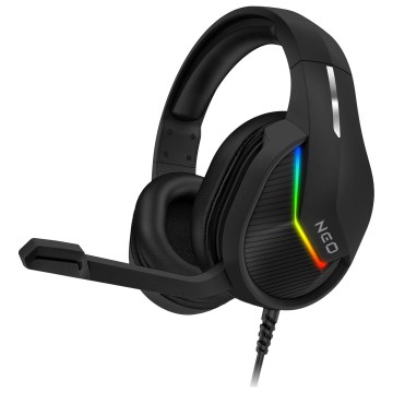 CONNECT IT CHP-3595-BK - Casque gaming filaire LED RGB avec un micro noir