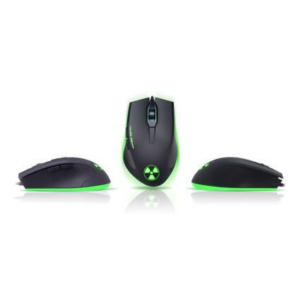 CONNECT IT CI-1128 - Mouse da gioco cablato a LED 1000/1200/1600/3200 DPI nero