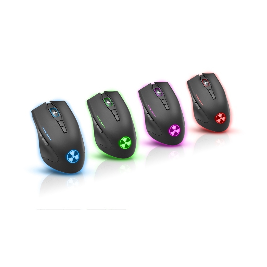 CONNECT IT CI-1128 - Mouse da gioco cablato a LED 1000/1200/1600/3200 DPI nero