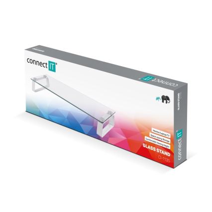 CONNECT IT CI-1135 - Multifunzione base in vetro limpido/bianco