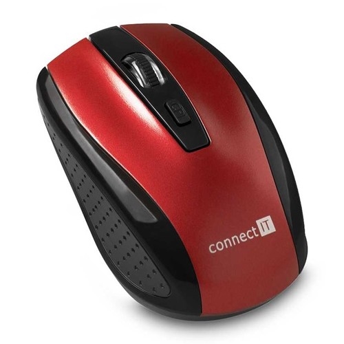 CONNECT IT CI-1224 - Souris sans fil 800/1200/1600 DPI 2x AAA noir/rouge