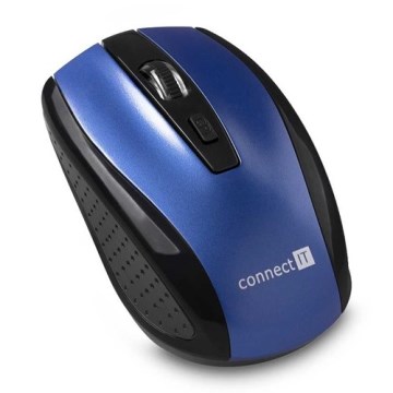 CONNECT IT CI-1225 - Mouse wireless 800/1200/1600 DPI 2xAAA nero/blu