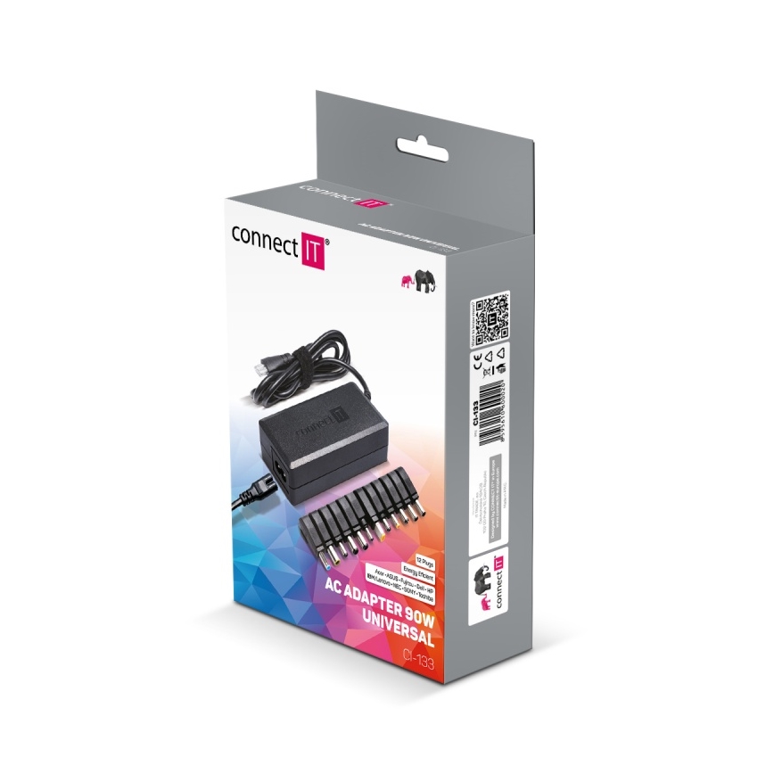 CONNECT IT CI-133 - Adattatore universale per computer portatili 90W