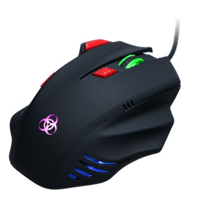 CONNECT IT CI-191 - LED Kabelgebundene Gaming-Maus 800/1600/2400/3200 DPI schwarz
