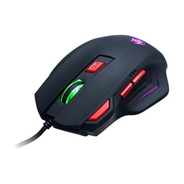 CONNECT IT CI-191 - LED Mouse da gioco con cavo 800/1600/2400/3200 DPI nero